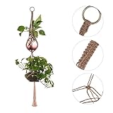 Sund 吊り下げ植物ハンガー 植物ハンガーネット 手作り 麻縄編み 室内装飾 植木鉢 インテリア 雑貨 屋内屋外植物ホルダ プレゼント 2タイプ