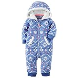 カーターズ ロンパース carter's 女の子用パープルネイティブ柄フードフリース地ジャンプスーツ (9months(67-72cm)) [並行輸入品]