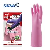 ［ショーワグローブ］オールコート手袋【ビニトップ厚手】（1袋10双入り・塩化ビニール製）《035-132・L・ピンク》