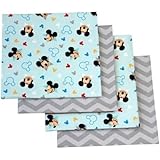 Disney Let's Go Mickey Mouse Flannel Blanket 4-Pack [並行輸入品]