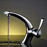 awxjx Washroomシンクミキサータップ銅バスルームホワイトBakingペイントWash面プレートSit単一穴Ceramicsホットとコールド