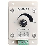 ゴシレ Gosear DC12-24 v 8a シングルチャネルノブ調光コントローラー LED ストリップ電球ランプライト