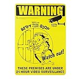 ベティブープBetty　Plastic Sign Board (BT 24HOUR24時間監視中)