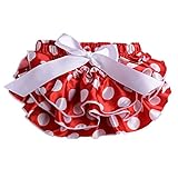 ギルロイベビーガールズ用フリル付き模造シルクリボンブルマーおむつカバーShorts US サイズ: M カラー: レッド