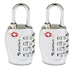 iGotTech TSA Approved Luggageロック – Heavy Duty 4桁組み合わせ南京錠 ホワイト