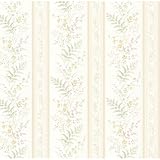 BrewsterベルベージュWildflowerストライプ壁紙 Beige 347-20145 1