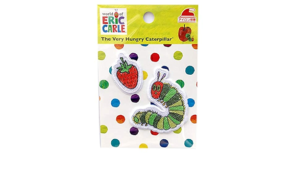 Amazon Co Jp はらぺこあおむし ワッペン 刺繍 キャラクター 絵本 アイロン接着 アイロンワッペン かわいい 正規品 はらぺこあおむし いちご ホビー