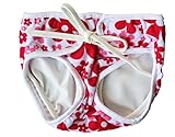 (コンフォルトクローゼット)Confort Closet 水遊びパンツ ベビー 水着 おむつ プール アンダー 紐 で サイズ 調節 おとこのこ おんなのこ 80 90 Ｌ 花柄 あか