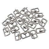 人形用 ドール服の材料 外径10×6.5mm 内径4mm 金属メッキ バックル ベルト 尾錠 チャコール 20個入