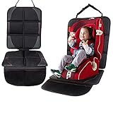 チャイルドシートマット シート プロテクター チャイルドシート カープロテクトマット 車保護シート カバー 収納ポケット付き