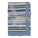 Little Beginnings Boys Knit Striped Blanket by Little Beginnings