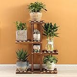 Chengxin Shop-アウトドアプラントスタンド/パインウッドフラワーポットラック/6階ランディング多層棚フラワーラックスタンドフラワーディスプレイ棚バルコニー用リビングルームインドアガーデン屋