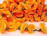buycrafty 5フィートロングストランドMarigold garlands、花ガーランド、Indianウェディング花、Diwali Marigold、のセット30 + 4フリー、パーティーの装飾
