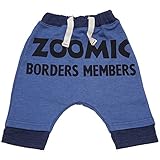 2018年 春物 ZOOMIC ズーミック 裏毛 お尻アップリケ ７分丈ジョガーパンツ ブルー◇95cm