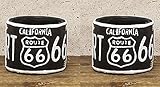 ROUTE66 Planter ルート66 プランター ラウンド ミニ ２個セット Black