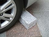 車止め・カーストッパー切り出し四角デザイン ホワイト45センチ。この商品は2本1組です。