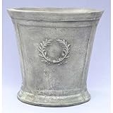 アンティーク調・テラコッタ鉢 ローレル ラウンド アンティコ シューホワイト 48cm ／植木鉢