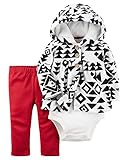 カーターズ Carter's 正規品 フリース,北欧柄 パーカー+ボディスーツ+パンツ3点 セット 18M（80-85cm)