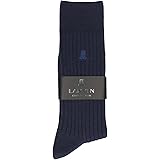 LANVIN COLLECTION ランバン コレクション 日本製 ECOテンセル モダールMIX ワンポイント リブ クルー丈 メンズ ソックス 靴下 男性 紳士 プレゼント ギフト 02402070 公式ショップ 商品 25-27cm 68.ネイ