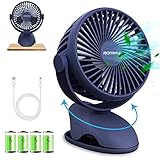 【10000mAh 34h連続使用】PSE認証済 ROMIKY USB 扇風機 充電式 卓上扇風機 クリップ式 ファン 小型 ミニ扇風機 風
