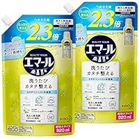 【まとめ買い】エマール 洗濯洗剤 液体 おしゃれ着用 リフレッシュグリーンの香り 詰め替え 920ml&times;2個