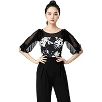 Amazon.co.jp: [LNIGHT] 社交ダンス トップス レオダート 花柄