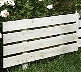 天然木製 花壇フェンス ボーダーフェンス スティック 1枚 ウォッシュホワイト 幅80cm×高さ49cm JSBF-8049WHT