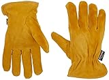 Custom Leathercraft 2056M Winter Split Cowhide Driver Work Gloves, Medium by Custom Leathercraft