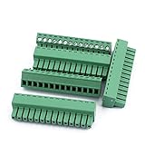 uxcell PCBターミナルブロック ターミナルブロックコネクタ 3.81mmピッチ プラグインコネクタ 5個入り