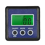 KKmoon デジタル レベル 分度器 傾斜計 水準器 角度計 4 x 90度レンジ+マグネットベース付き ベベルボックス