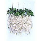 Beelu人工シルク藤のつるRatta Hanging花| Real Looking植物装飾DIYウェディング披露宴、Arches、Garlands、ダイニングテーブルCentrepieces、卒業式