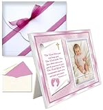Baptism Christening Gifts Baby Blessing Picture Frame -- "Numbers 6:24-26" - Girl by Expressly Yours