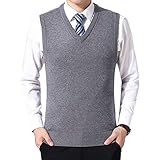 [CEEN] メンズ ベスト ニット 秋冬 セーター ベスト 無地 ベスト メンズ ニット キレイ目 vネック シンプル ニットベスト メンズ ビジネス ジレ セーター 紳士ベスト 大きいサイズ