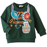 ミキハウスホットビスケッツ(mikihouse hotbiscuits) ヘッドホン フェイクプリントトレーナー 80cm グリーン（07）