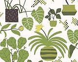 マリメッコ(marimekko) 壁紙 17931 イックナプリンッシ 幅53cm ホワイト IKKUNAPRINSSI Marimekko4(限定シリーズ)