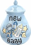 セラミックWishing Pot – 新しいBaby Boy Bank