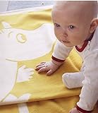 Ekelund エーケルンド 　オーガニックコットン100％　　ムーミン・ベビーブランケット 【Goes】０２　（72×105cm) (イエロー)