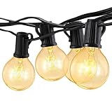 Tomshine 125W ストリングライト G40 白熱 E12 7.62m 2個予備電球 ULリスト 結婚式/クリスマス用