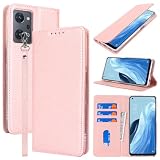 Pelanty for OPPO Reno7 A ケース手帳型 for OPPO Reno9 A 財布型カバー case PUレザー 薄型 reno7a/reno9a スマホケース ストラップ付き ベルトなし カード収納 マグネット式 スタンド機能 for オッポ リノ7 A/ 9 A 携帯カバー 滑り止め 全面保護 耐衝撃 軽量 (ピンク)