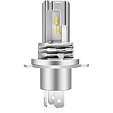 XELORD バイク用LEDヘッドライト H4 Hi/Lo切替 一体型 ledバルブ CREEチップ搭載 6500K ホワイト 車検対応 DC9-32V ファンレス 1個入