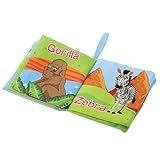 【ノーブランド品】 カラフル　キュート　布帳　ソフト　赤ちゃん　幼児　教育玩具　贈り物　全6テーマ - 動物