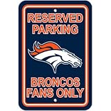 Denver Broncos予約大12 x 18プラスチック壁駐車場サインFootball