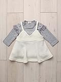 Kid's zoo (キッズズー) ベビー キャミ ＆ ロング Tシャツ レイヤード セット 赤ちゃん ベビー服 女の子 80㎝ ホワイト
