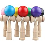 Etopfashion　練習用けん玉　木製　色ランダム　伝統的なゲーム　木のけん玉　ボール　お子様やお孫様のプレゼントにも最適　独楽回し　手脳トレー　18×6.4×6CM