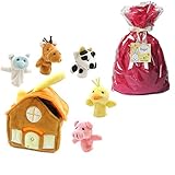 メモリアルギフト 赤ちゃん 知育玩具 動物 パペット(指人形) アニマルハウス通常子供ラッピング
