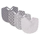 Trend Lab Ombre Gray Bouquet 4 Piece Bib Set by Trend Lab