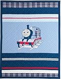 Thomas the Tank Engine Full Size Embroidered Quilt and Shams Set- Upscale Version - 100% Cotton [並行輸