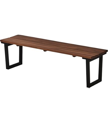 Amazon｜関家具 ベンチ 幅160×奥行33×高さ43cm 板座面 ブラウン 235946
