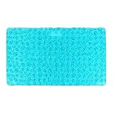 アンチスリップバスマット、blu7iveバス&シャワーマット、吸引カップグリップ抗菌100 % PVC、BPAフリーシャワーRug for Tubs inバスルーム、14.5 X 26.5 inブルー