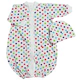 【未熟児】【低出生体重児】【早産児】【NICU】用 長袖ガウン 帽子付き（1360g以下）ドット